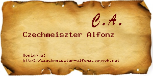 Czechmeiszter Alfonz névjegykártya